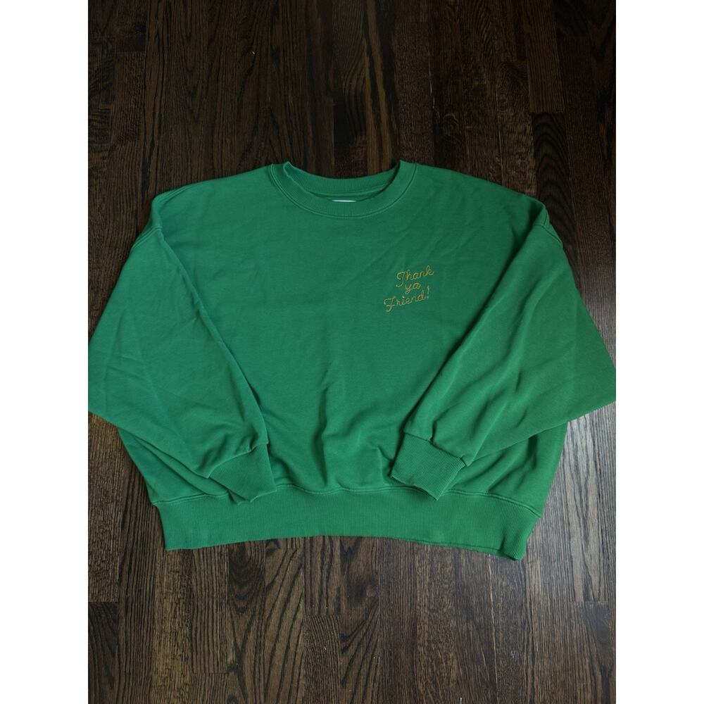 Wrangler With Love Lainey Thank Ya Friends Sweatshirt XL Green